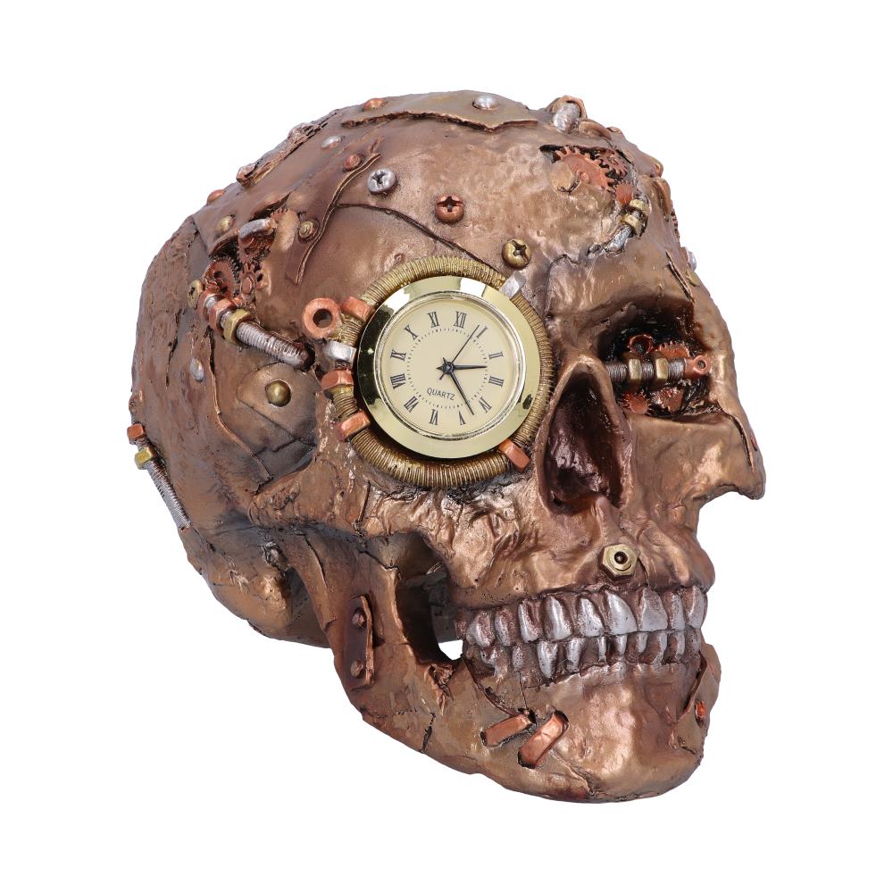Bronze Scrapped Skull Steampunk Scrap Skeleton Figurine Clocks