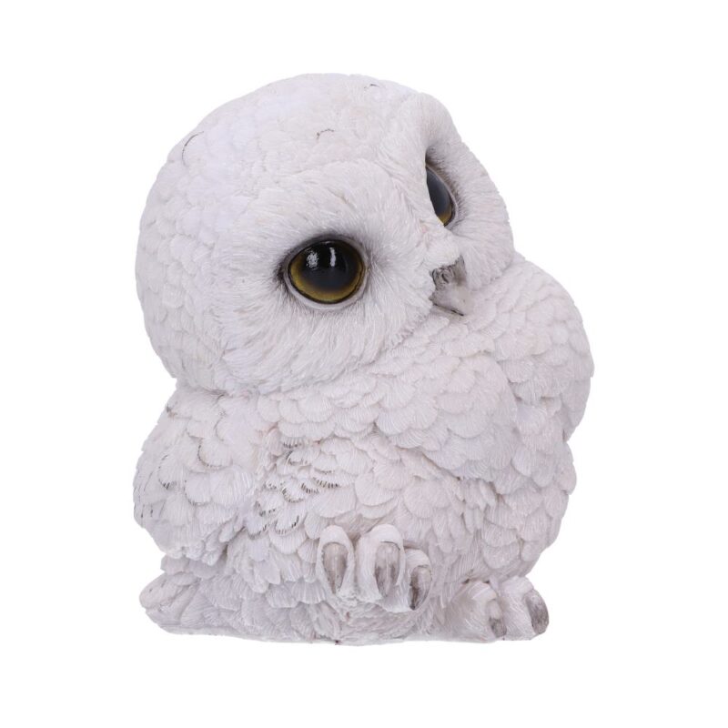 Feathers Cute Round Snowy Owl Figurine Figurines Small (Under 15cm) 5