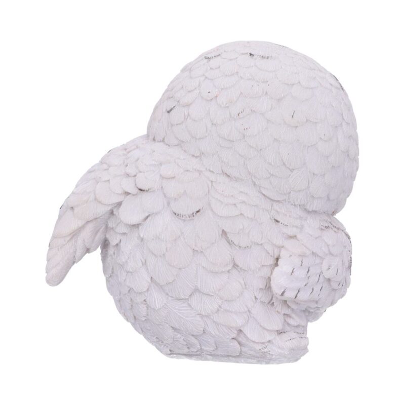 Feathers Cute Round Snowy Owl Figurine Figurines Small (Under 15cm) 7