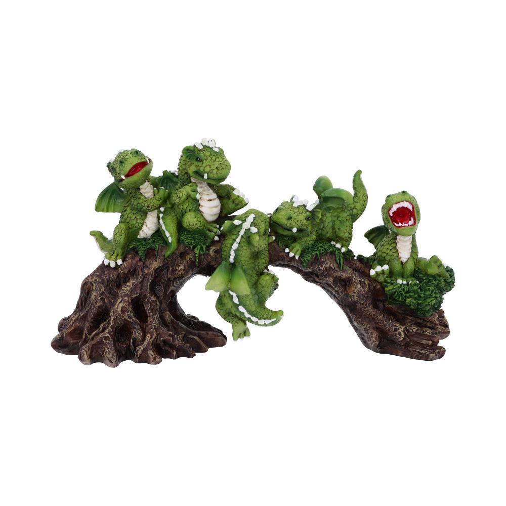 Daring Dragonlings Green Baby Dragons on Branch Figurine Figurines Medium (15-29cm)