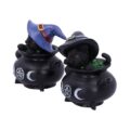Hubble and Bubble Witches Familiar Black Cat and Cauldron Figurines Figurines Small (Under 15cm) 4