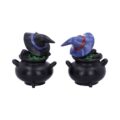 Hubble and Bubble Witches Familiar Black Cat and Cauldron Figurines Figurines Small (Under 15cm) 8