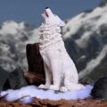 Storms Cry Howling White Wolf Figure 41.5cm Figurines Large (30-50cm) 10