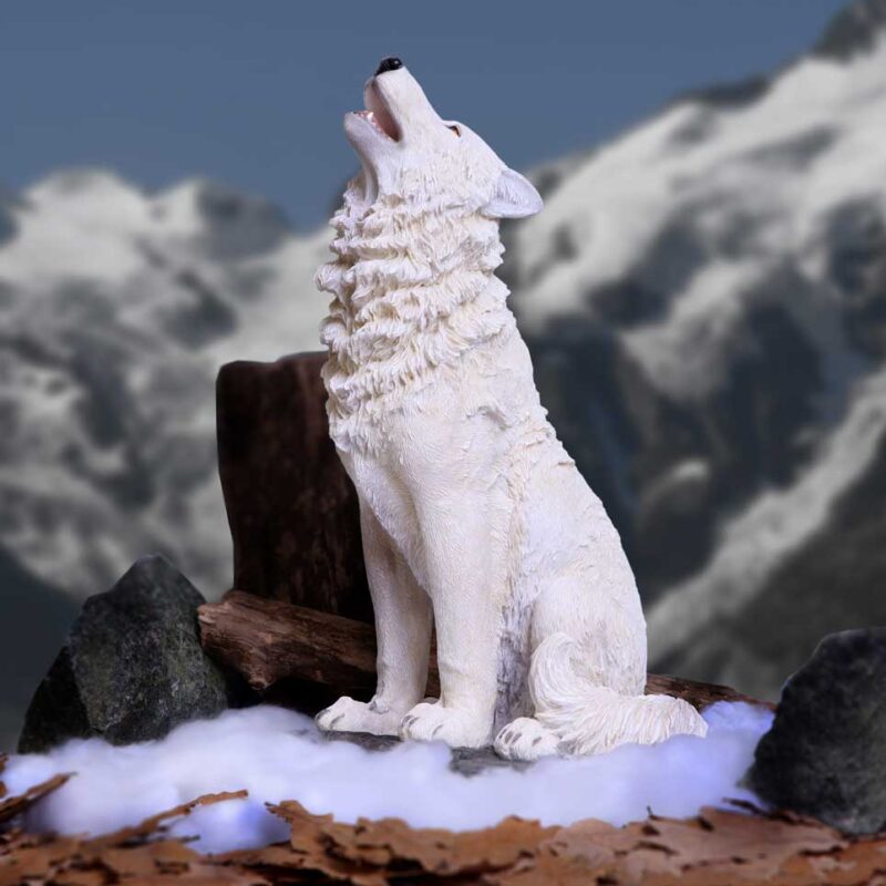Storms Cry Howling White Wolf Figure 41.5cm Figurines Large (30-50cm) 9