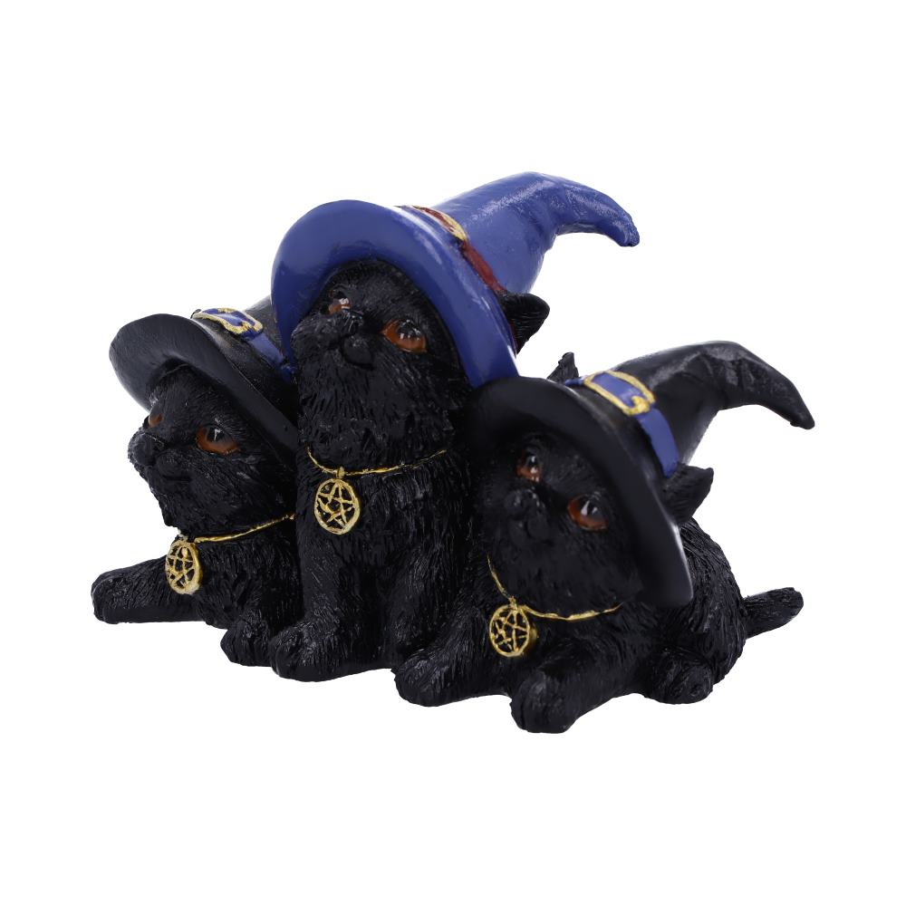 Familiar Felines Black Cats in Witches Hats Figurine Figurines Small (Under 15cm) 2