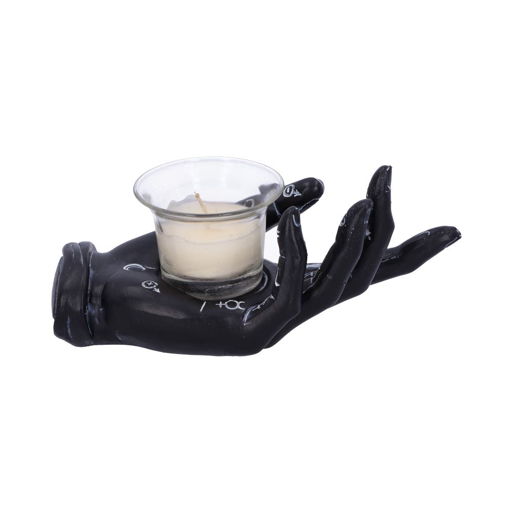 Palmist’s Prediction Black Chiromancy Hand Candle Holder Candles & Holders