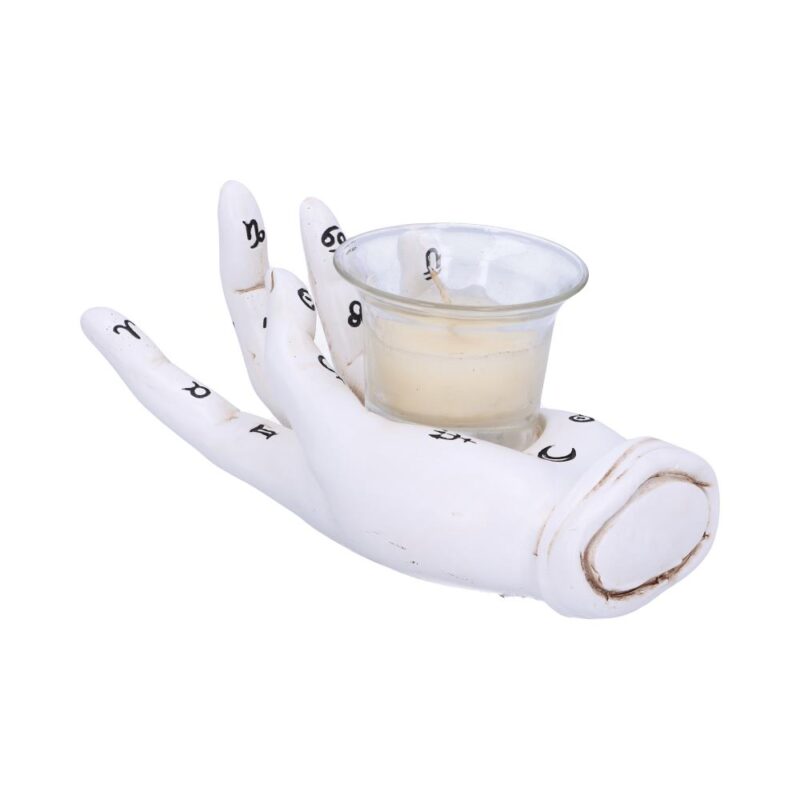 Palmist’s Prediction White Chiromancy Hand Candle Holder Candles & Holders