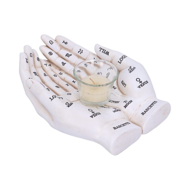 Palmist’s Guide White Chiromancy Hands Candle Holder Candles & Holders 5