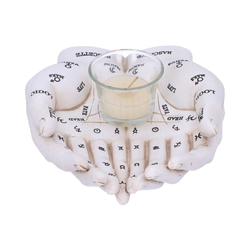Palmist’s Guide White Chiromancy Hands Candle Holder Candles & Holders 7