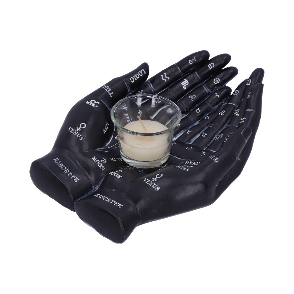 Palmist’s Guide Black Chiromancy Hands Candle Holder Candles & Holders 2