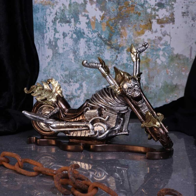 Bronze Pedal to the Metal Motorbike Figurine 31.9cm Figurines Large (30-50cm) 9