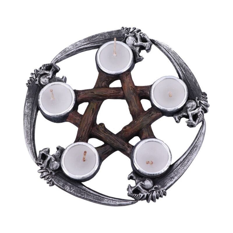 Scythe Pentagram Tealight Holder 15.5cm Candles & Holders