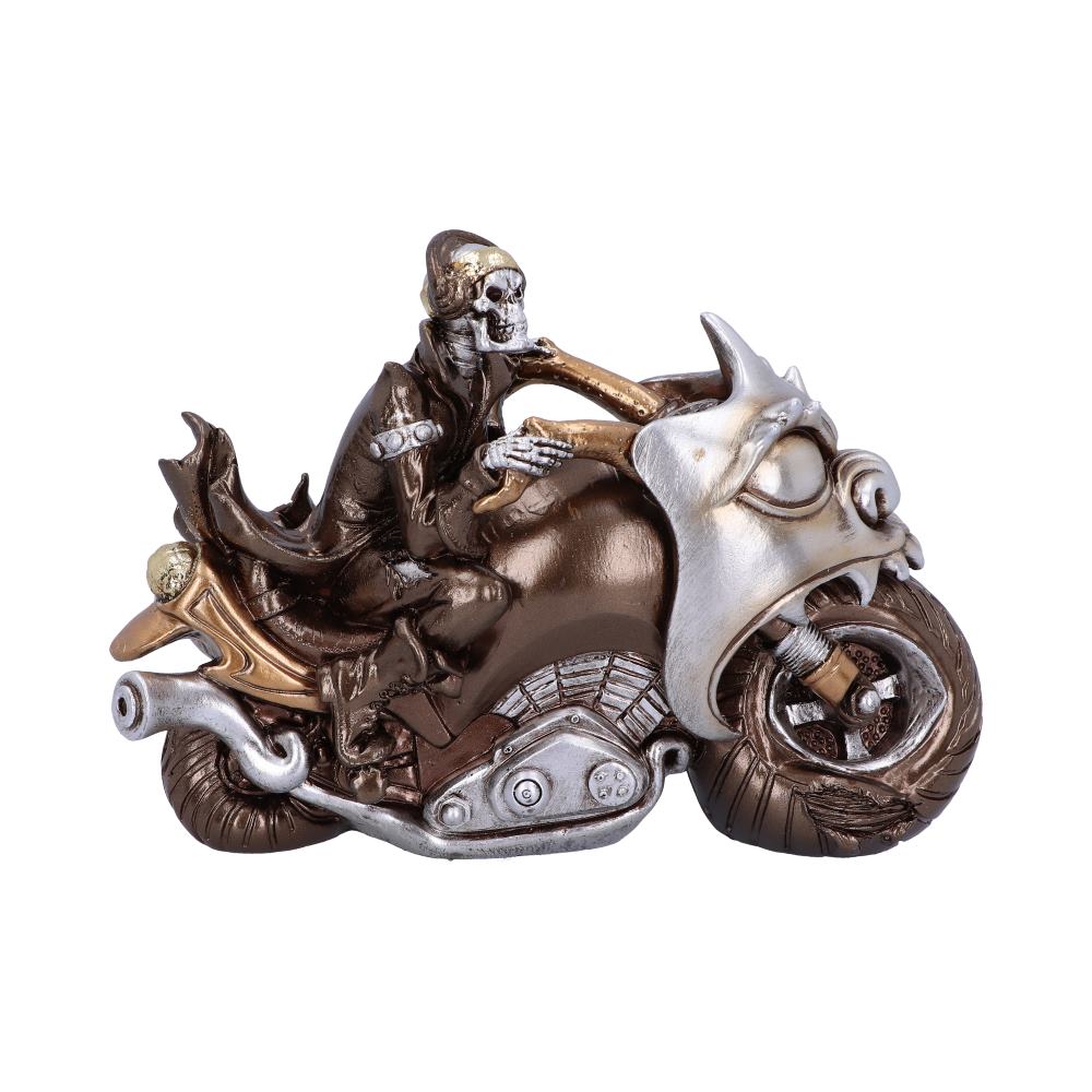 Rebel Rider Bronze Skeleton Biker Figurine 19cm Figurines Medium (15-29cm)