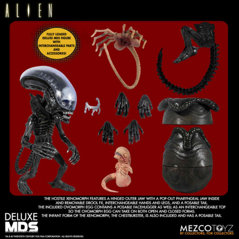 Alien Xenomorph Deluxe 6 Inch Mezco Designer Series (MDS) Figure 6" Figures 11