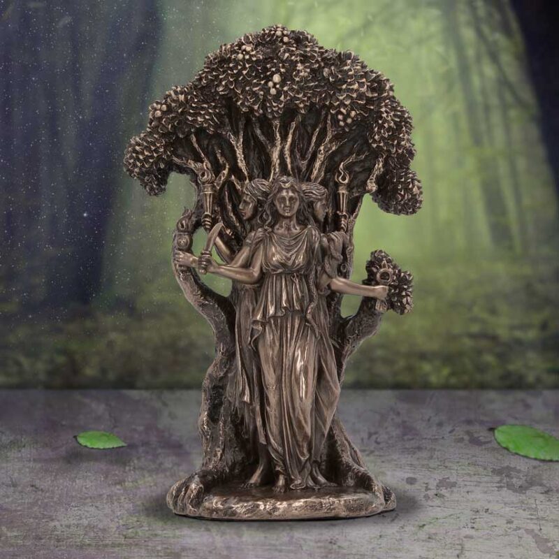Triple Moon Goddess Hecate Bronze Figurine 18.5cm Figurines Medium (15-29cm) 3