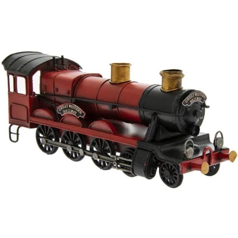 Vintage Red Train Metal Ornament Figurines Medium (15-29cm)