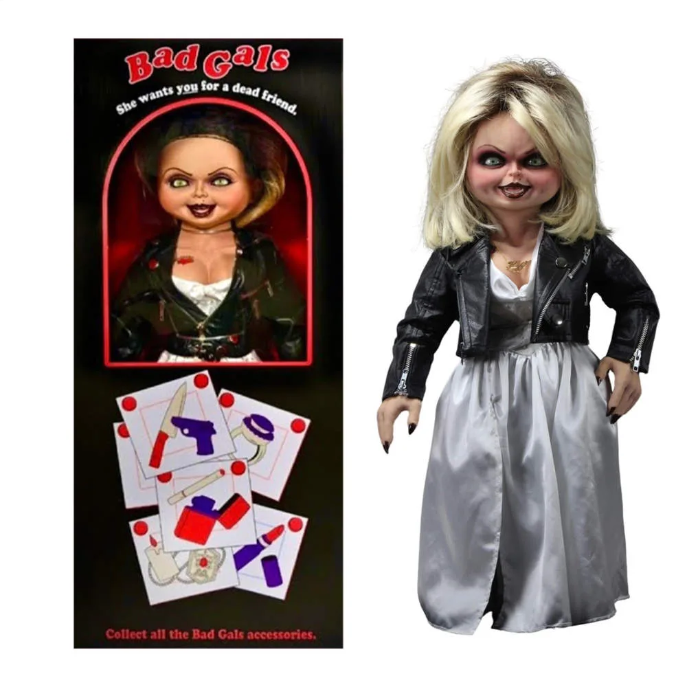NECA Bride of Chucky Life Size Tiffany Doll 1:1 Scale Prop Replica Figurines Extra Large (Over 50cm)
