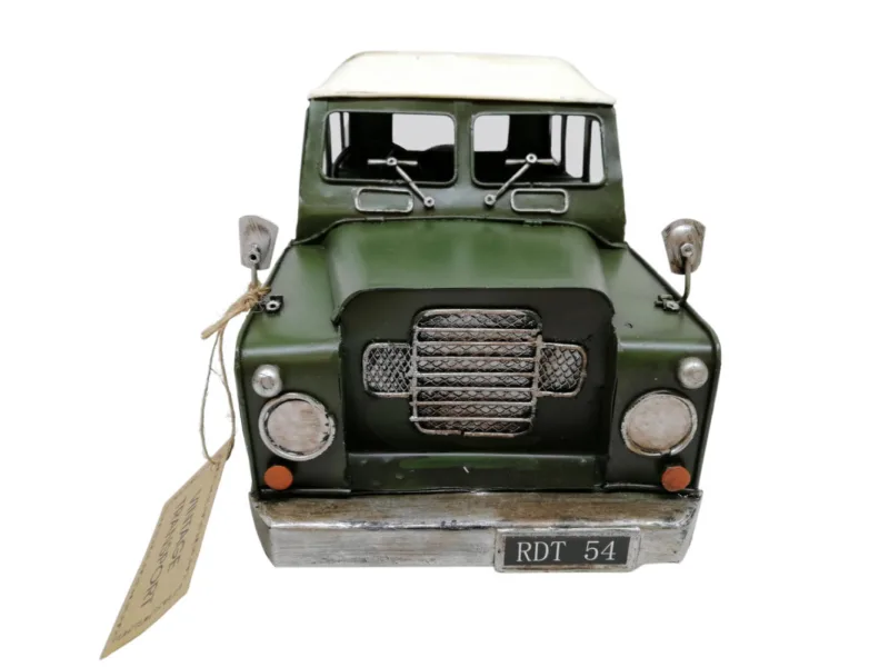 Vintage 4×4 Land Rover Tinplate Style Metal Ornament Figurines Medium (15-29cm) 11