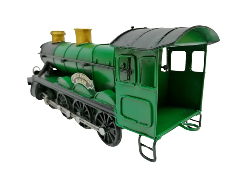 Vintage Green Train Metal Ornament Figurines Medium (15-29cm) 5
