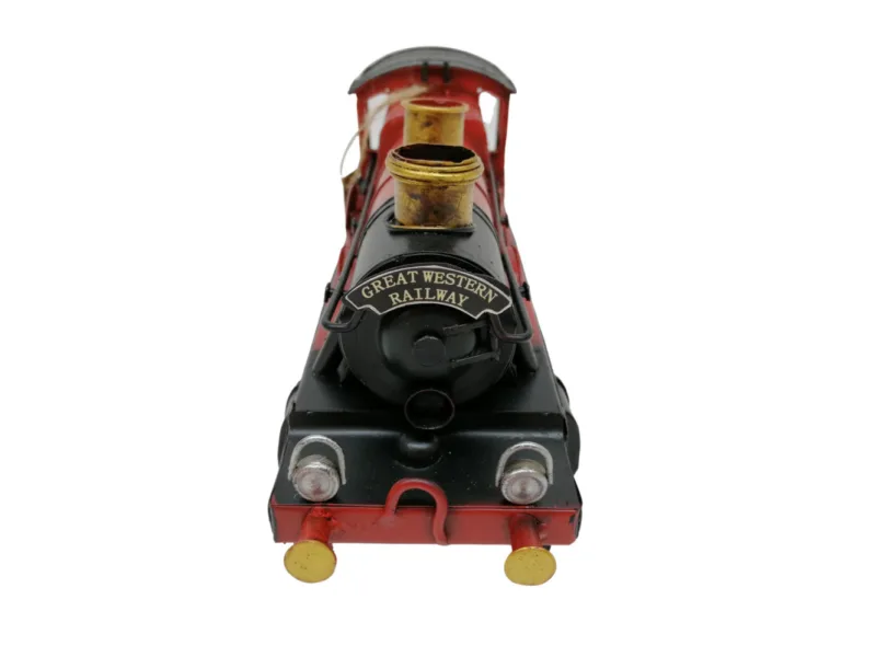 Vintage Red Train Metal Ornament Figurines Medium (15-29cm) 9