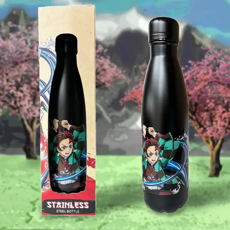 Demon Slayer Tanjiro Stainless Steel Water Bottle 500ml Bottles & Jars 3