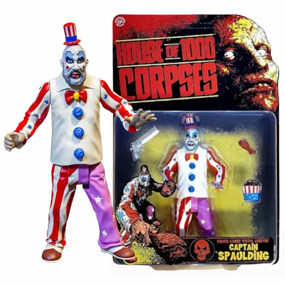 House of 1000 Corpses Finger Lickin’ Pistol Whippin’ Captain Spaulding Action Figure Trick or Treat Studios 5" Figures House of 1000 Corpses Finger Lickin’ Pistol Whippin’ Captain Spaulding Action Figure Trick or Treat Studios 5" Figures