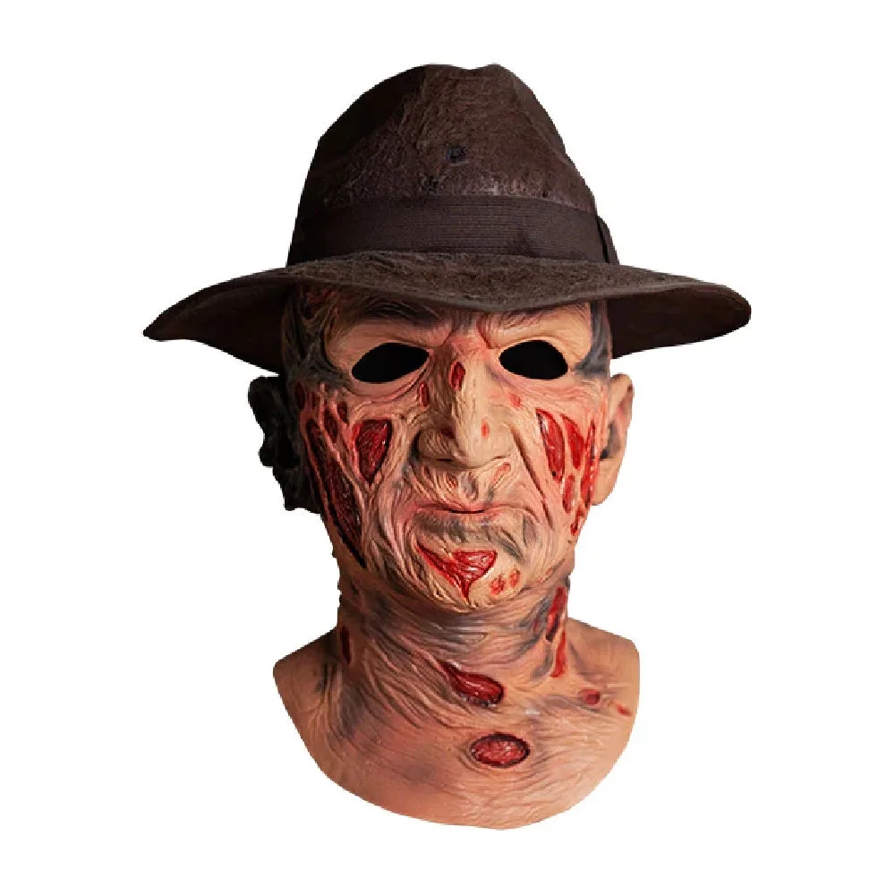 TRICK OR TREAT STUDIOS A Nightmare on Elm Street Deluxe Freddy Krueger Mask with Fedora Hat Masks