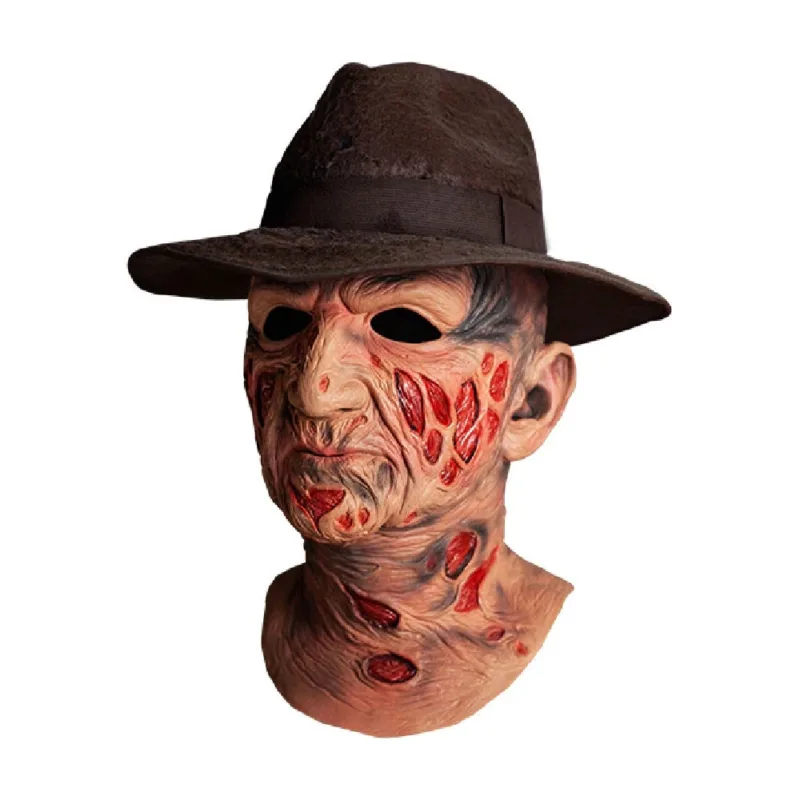 TRICK OR TREAT STUDIOS A Nightmare on Elm Street Deluxe Freddy Krueger Mask with Fedora Hat Masks 3