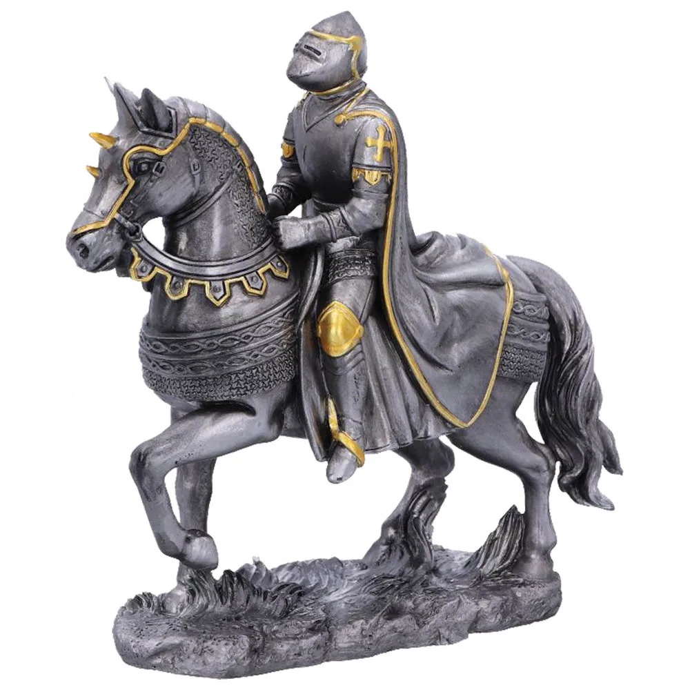 Set of Six small Medieval War Horse and Armoured Rider Figurines Figurines Medium (15-29cm)