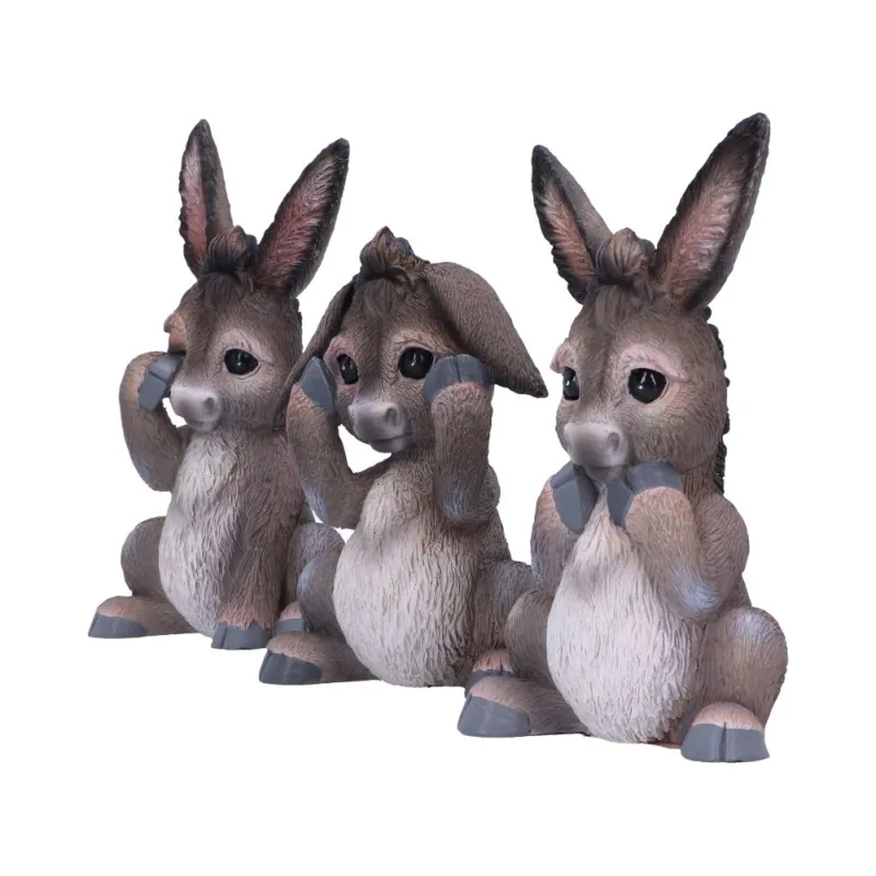 Three Wise Donkeys Figurines 11cm Figurines Small (Under 15cm) 5