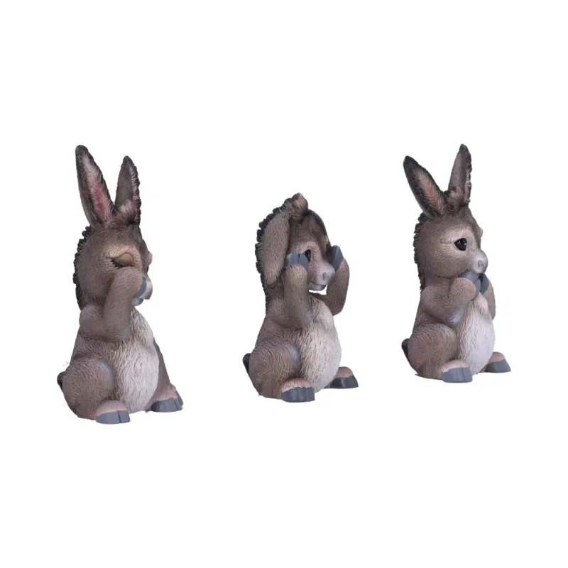 Three Wise Donkeys Figurines 11cm Figurines Small (Under 15cm) 9