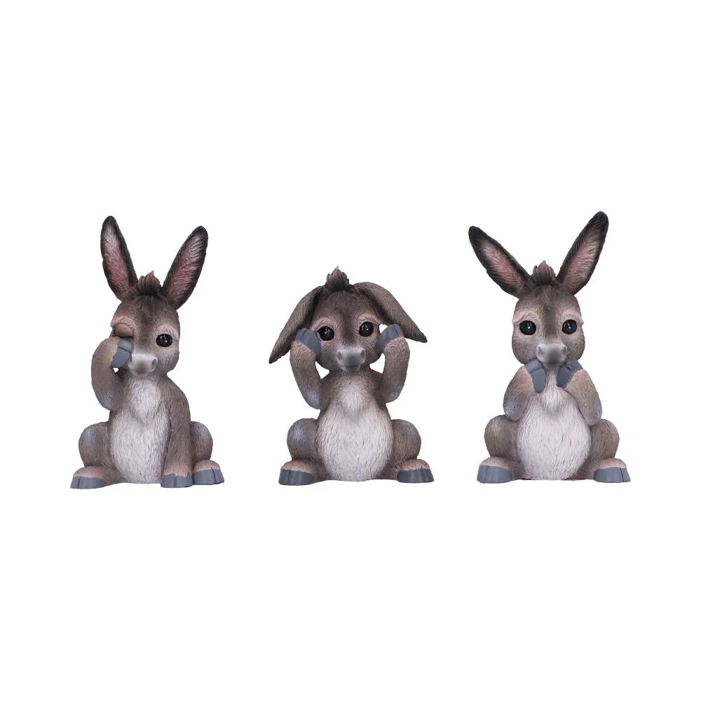 Three Wise Donkeys Figurines 11cm Figurines Small (Under 15cm)