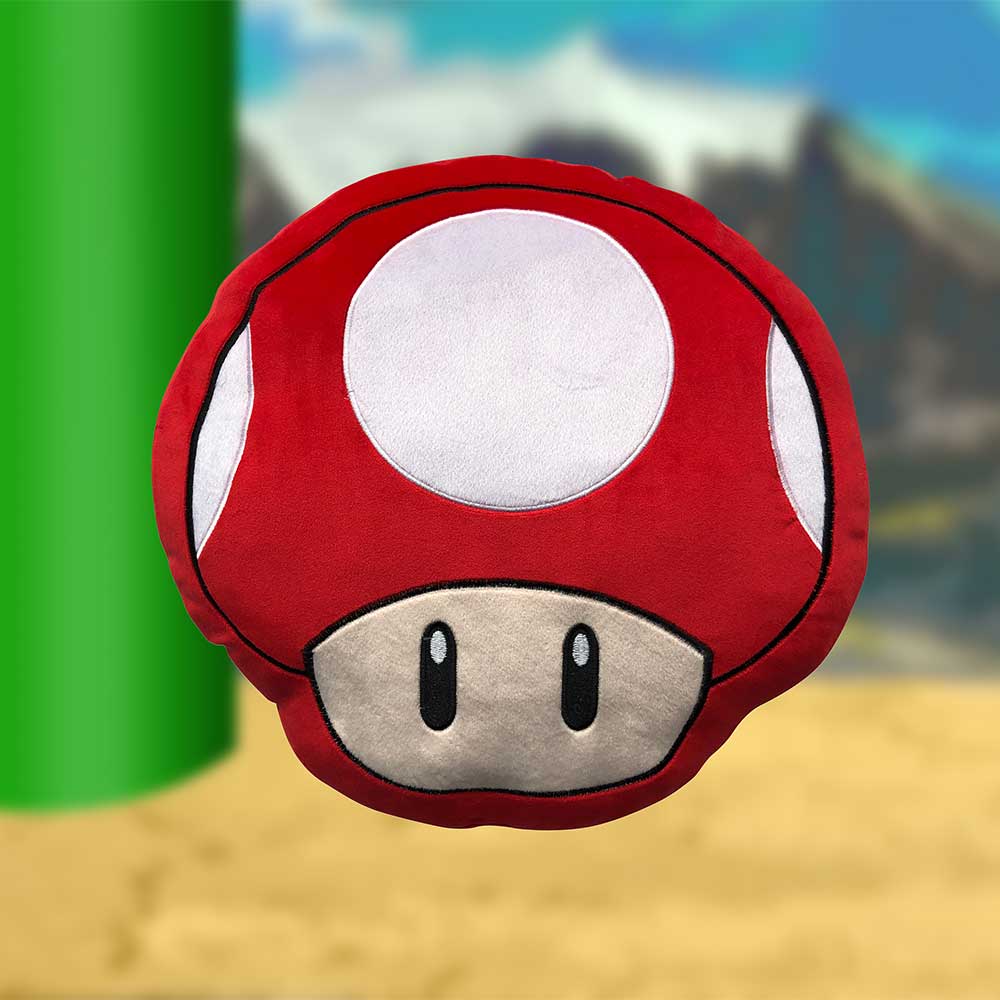 Super Mario Mushroom Soft to Touch Toad Cushion 40cm Cushions 2