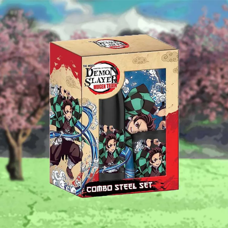 Demon Slayer Tanjiro Bottle, Tray and Cup Gift Set Bottles & Jars 3