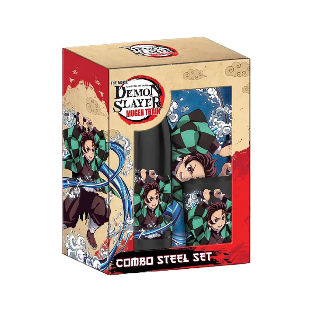 Demon Slayer Tanjiro Bottle, Tray and Cup Gift Set Bottles & Jars