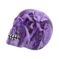 Set of 6 Purple Romance Rose Print Skull Ornaments Figurines Small (Under 15cm) 6
