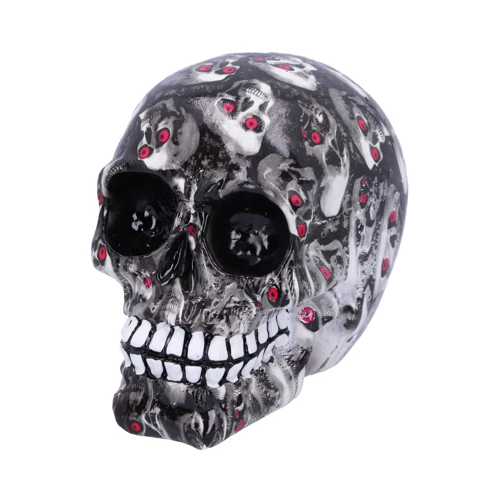 Set of 6 Bloodshot Red Eyed Skull Ornaments Figurines Small (Under 15cm) 2