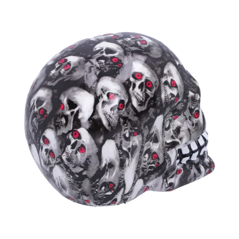 Set of 6 Bloodshot Red Eyed Skull Ornaments Figurines Small (Under 15cm) 5