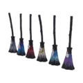 Set of Six Positivity Witches Broomsticks with Silver Charms Figurines Medium (15-29cm) 6