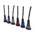 Set of Six Positivity Witches Broomsticks with Silver Charms Figurines Medium (15-29cm) 10