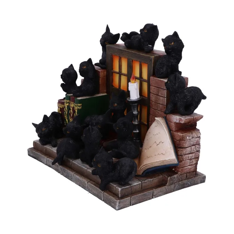 The Witches Litter Display of 36 Black Cat Familiars with a Decorated Stand Figurines Small (Under 15cm) 5