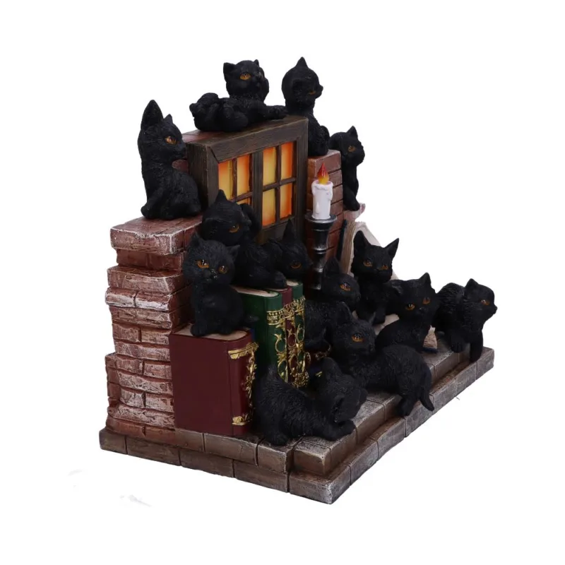 The Witches Litter Display of 36 Black Cat Familiars with a Decorated Stand Figurines Small (Under 15cm) 9