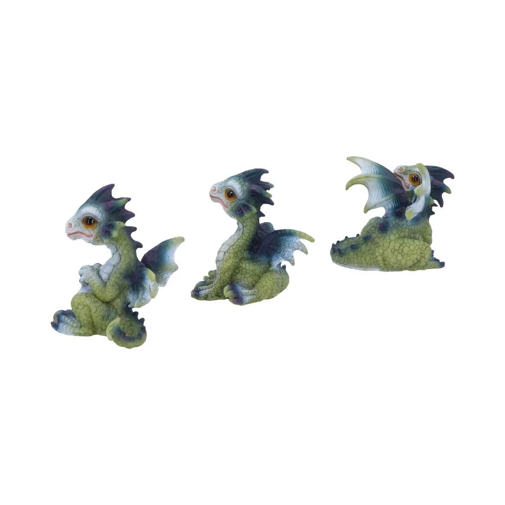 Triple Trouble Small Set of Three Dragon Infant Ornaments Figurines Small (Under 15cm) 2