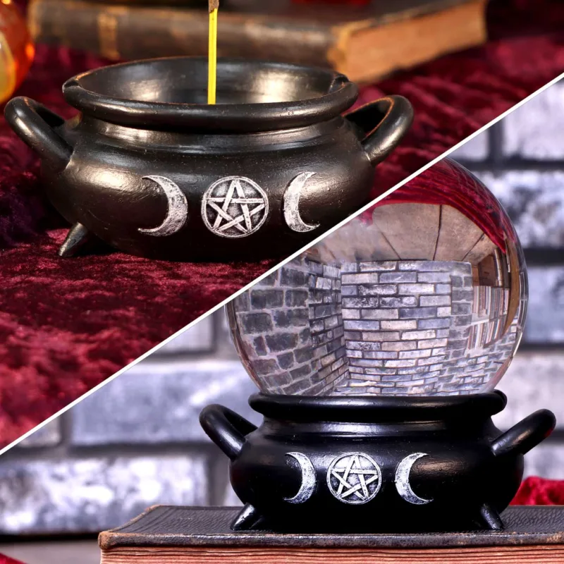 Set of Six Cauldron Bubble Witch Wiccan Incense Stick Burners Homeware 3