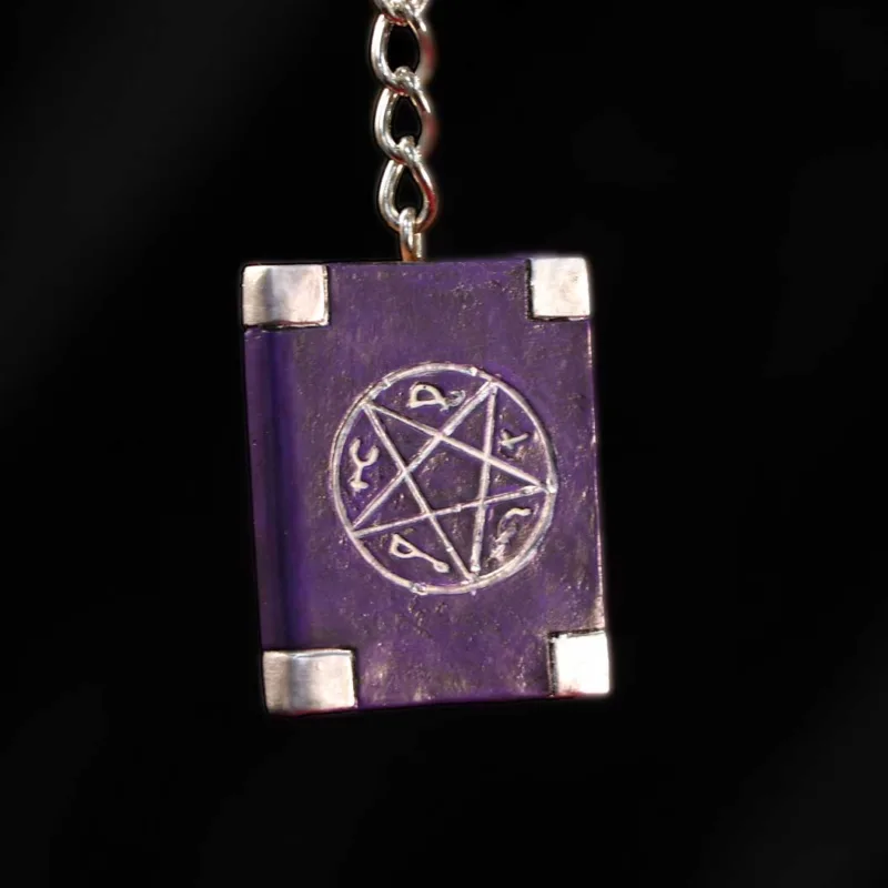 Pack of 12 Witches Grimoire Book of Spells Keyrings Gifts & Games 9