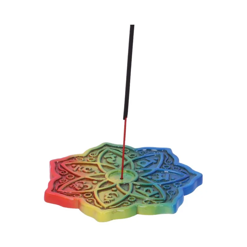 Rainbow Meditation Incense Burner 26cm (Set of 4) Homeware 7
