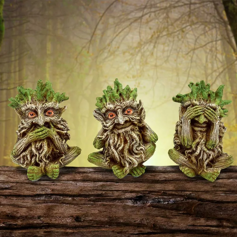 Three Wise Ents Tree Spirit Figurines 10cm Figurines Small (Under 15cm) 3