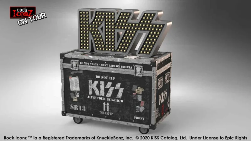 KISS Alive Road Case with Stage Sign and Backdrop Set Knucklebonz Rock Iconz 15