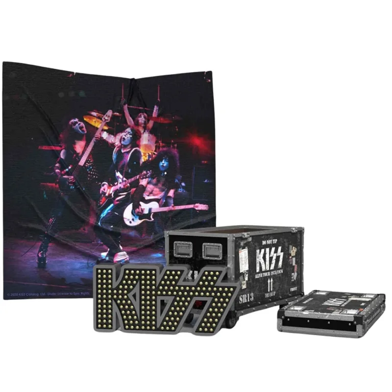 Knucklebonz Rock Iconz KISS Alive Road Case with Stage Sign and Backdrop Set Knucklebonz Rock Iconz 3