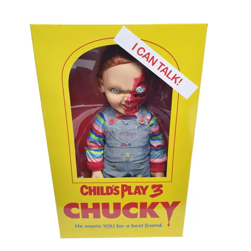 MDS Mega Scale Child’s Play 3 15″ Talking Pizza Face Chucky Figure MDS Mega Scale 3